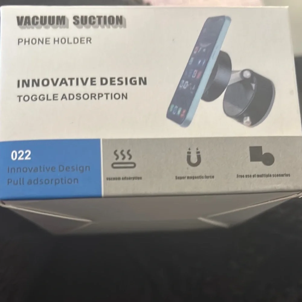 Vacuum Suction Phone Holder - Black